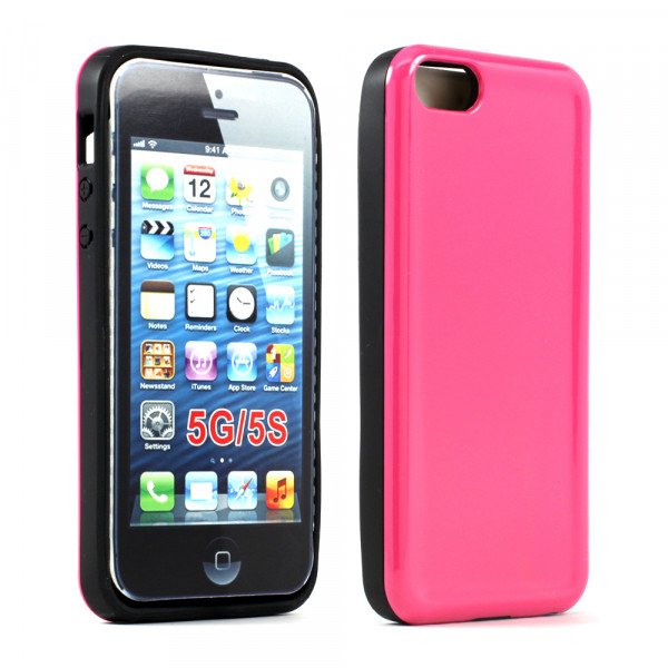 Wholesale Apple iPhone 5/5S Slim Air Jacket Case (Hot Pink)